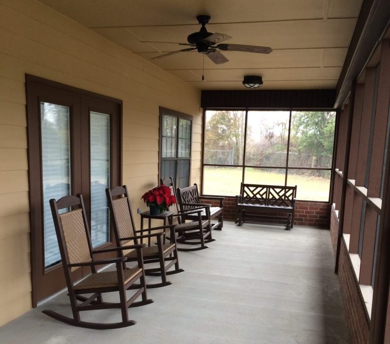 magnolia terrace porch and chairs